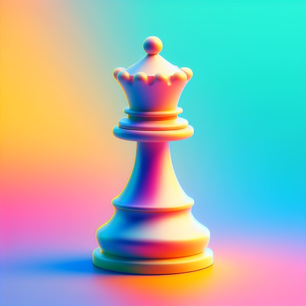 A 3d queen pawn with pastel color in background explaining how to Navigate Life’s Obstacles